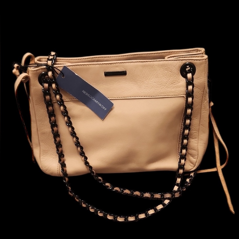 Rebecca Minkoff Tan Shoulder Bag with Chain Straps
